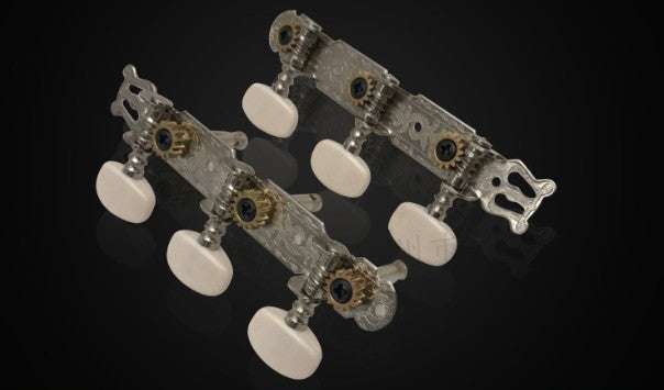 2 Acoustic GUITAR STRING MACHINE HEAD3+3TUNERS Keys Pegs String Tuners Acoustic Folk Guitar Classical Guitar Silver AU