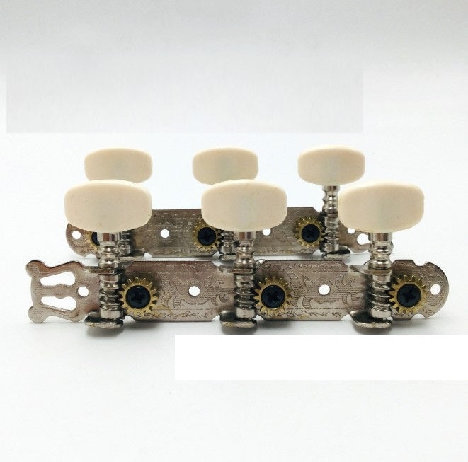 2 Acoustic GUITAR STRING MACHINE HEAD3+3TUNERS Keys Pegs String Tuners Acoustic Folk Guitar Classical Guitar Silver AU