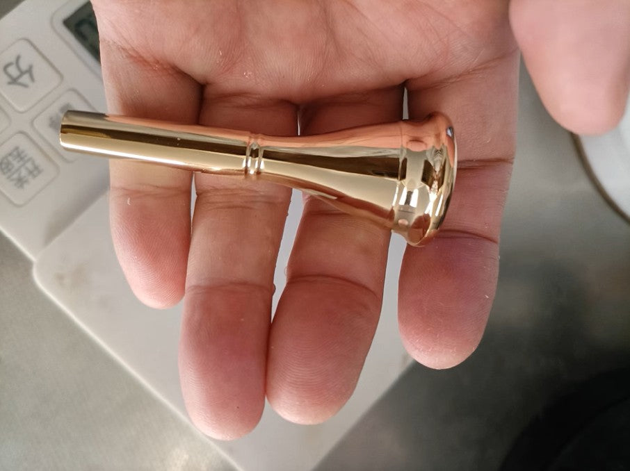 French horn trumpet Mouthpiece Gold Copper Alloy Plated Standard Horn Mouthpiece