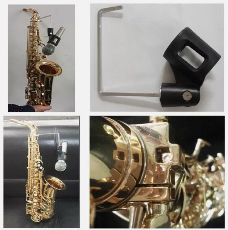 Saxophone Musical Instrument Clip Microphone clip Sax microphone stand