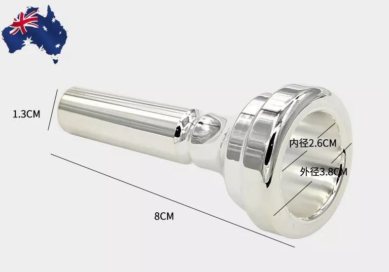 Silver Plated Baritone Horn Mouthpiece Rich Dark Sound Socket Brass Accessories