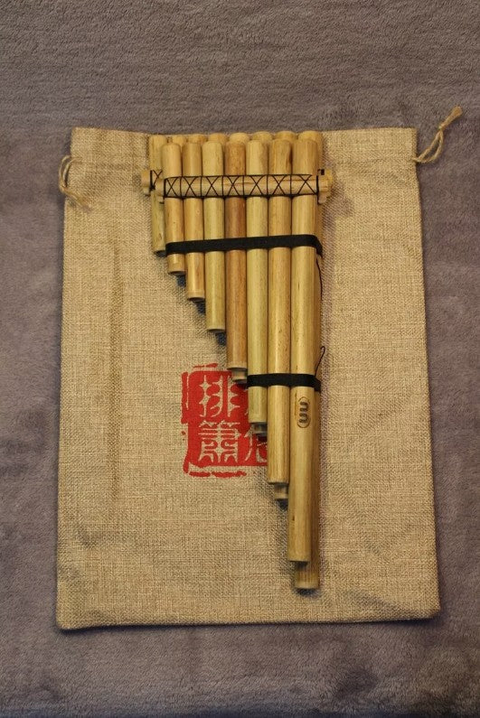 15 Pipe Pan Flute Double row Handcrafted Bamboo South American tribal style NEW