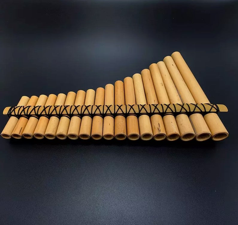 18 tubes natural bamboo flute PAN FLUTE G Key Pan Pipes south american style AU