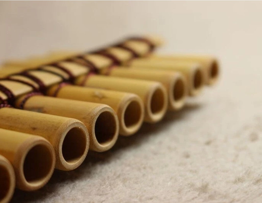 18 tubes natural bamboo flute PAN FLUTE G Key Pan Pipes south american style AU