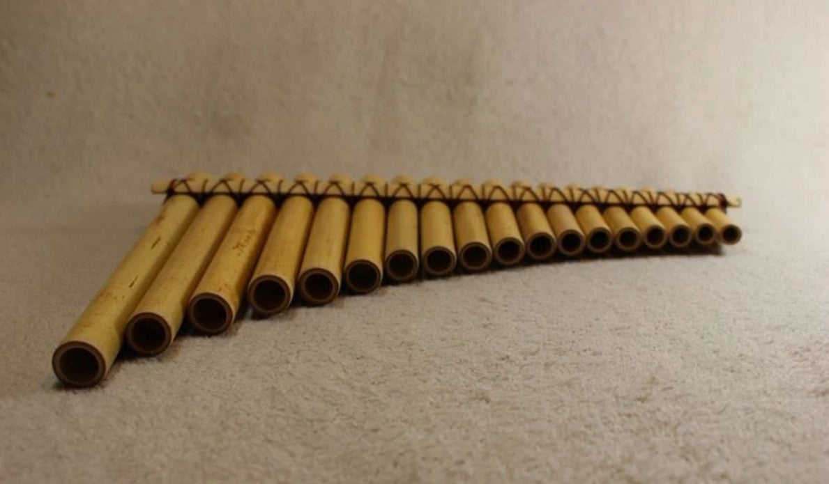 18 tubes natural bamboo flute PAN FLUTE G Key Pan Pipes south american style AU