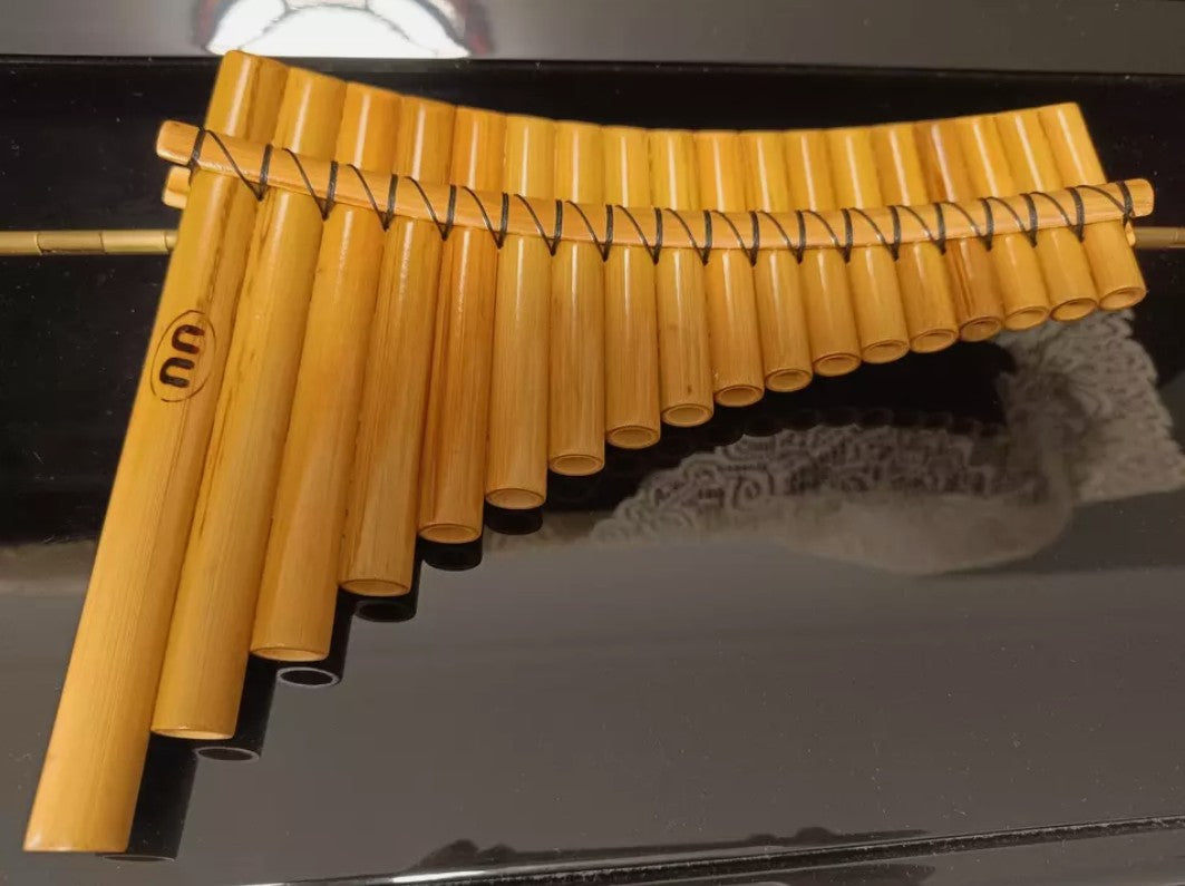 18 tubes of bamboo flute PAN FLUTE Curved shape Pan Pipes south american styleAU