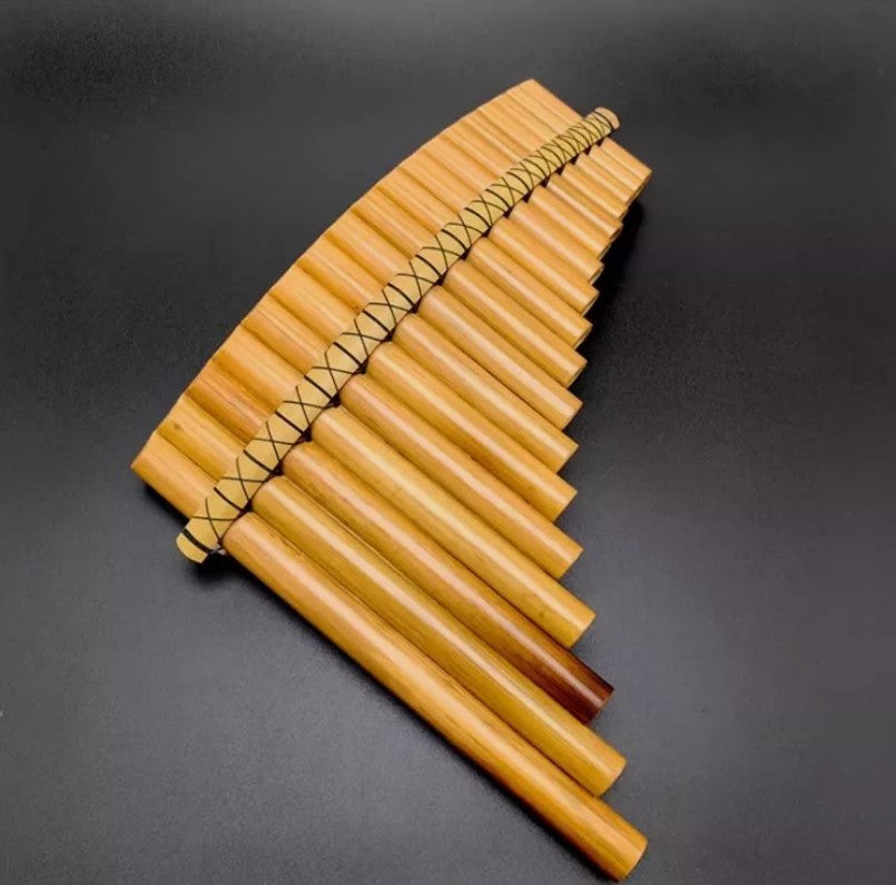 18 tubes of bamboo flute PAN FLUTE Curved shape Pan Pipes south american styleAU