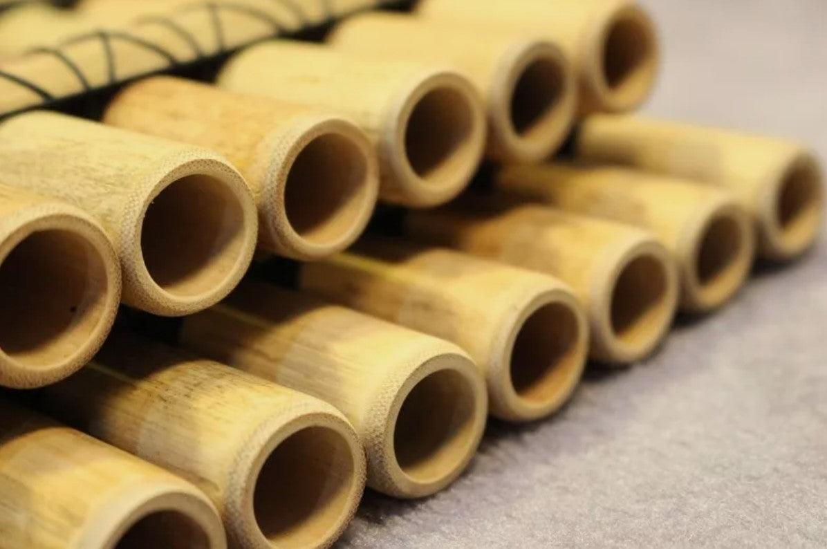 15 Pipe Pan Flute Double row Handcrafted Bamboo South American tribal style NEW