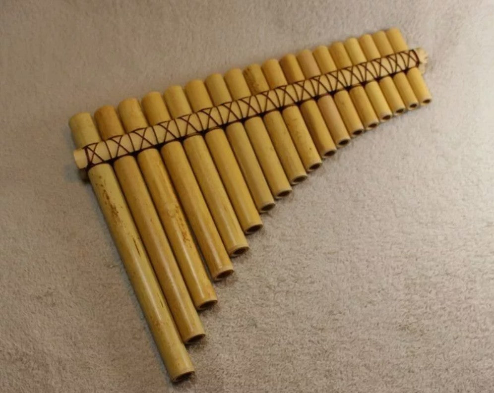 18 tubes natural bamboo flute PAN FLUTE G Key Pan Pipes south american style AU