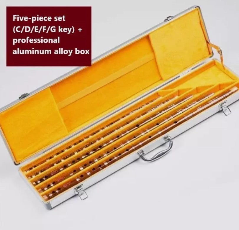 Professional 5pcs set Bamboo Dizi Flute Traditional Flute Musical Instruments AU