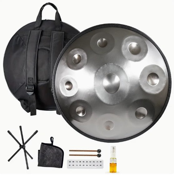 Travel version 18" 9 Note Handpan 440Hz in G Yoga Meditation Sound Healing AU