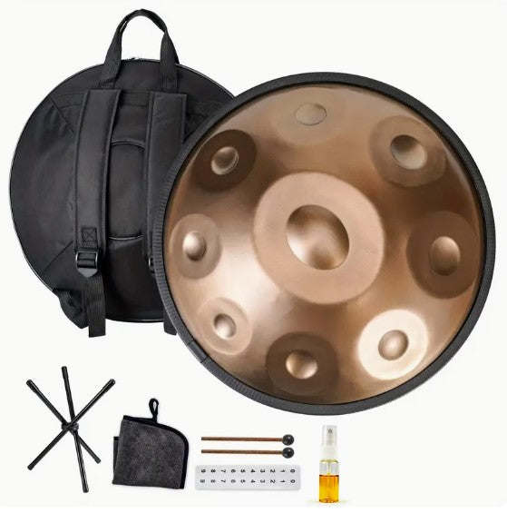 Travel version 18" 9 Note Handpan 440Hz in G Yoga Meditation Sound Healing AU