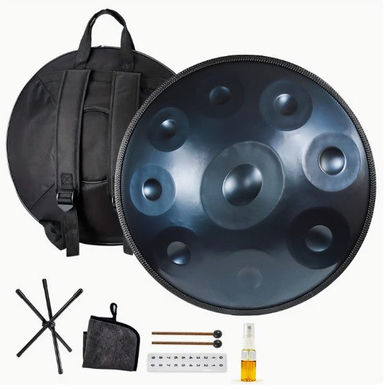 Travel version 18" 9 Note Handpan 440Hz in G Yoga Meditation Sound Healing AU