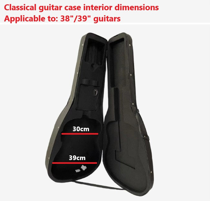 Ultralight Hard Foam Folk/Classical Acoustic Guitar Case Shoulder Strap AU