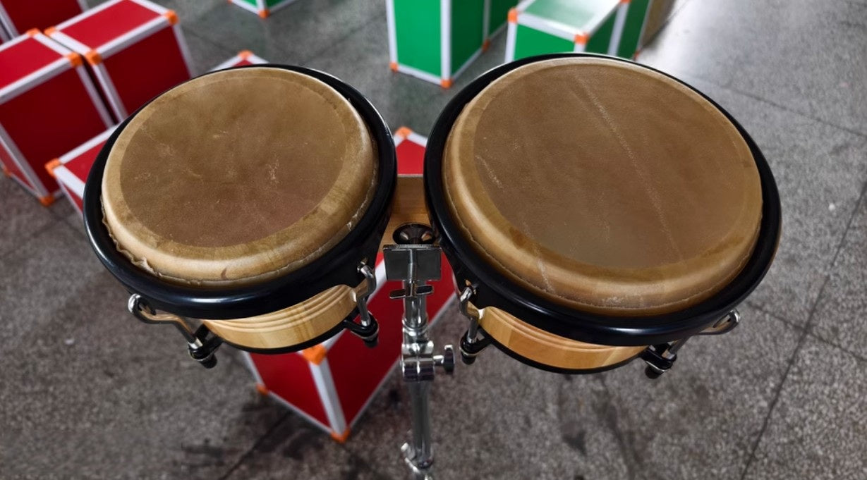 Bongos 7"+9" African Latin Percussion Hand Drums with stand/tuning wrench set AU
