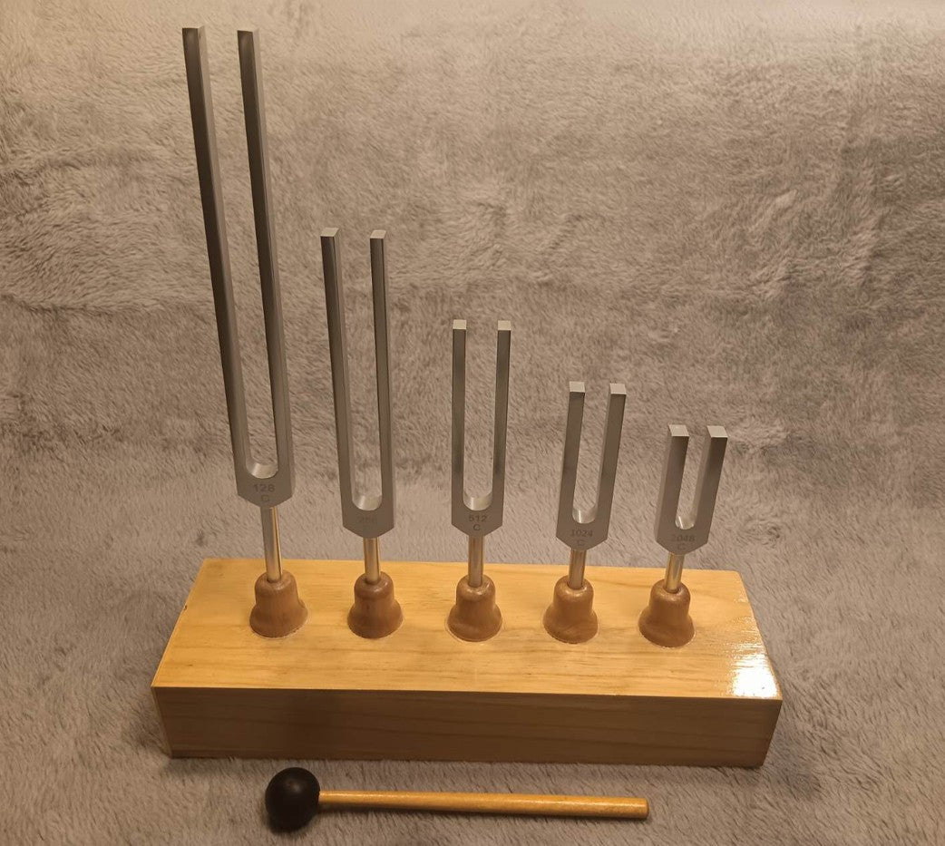 Tuning Fork 128hz/256hz/512hz/1024hz/2048hz Resonator box Sound Healing Musical