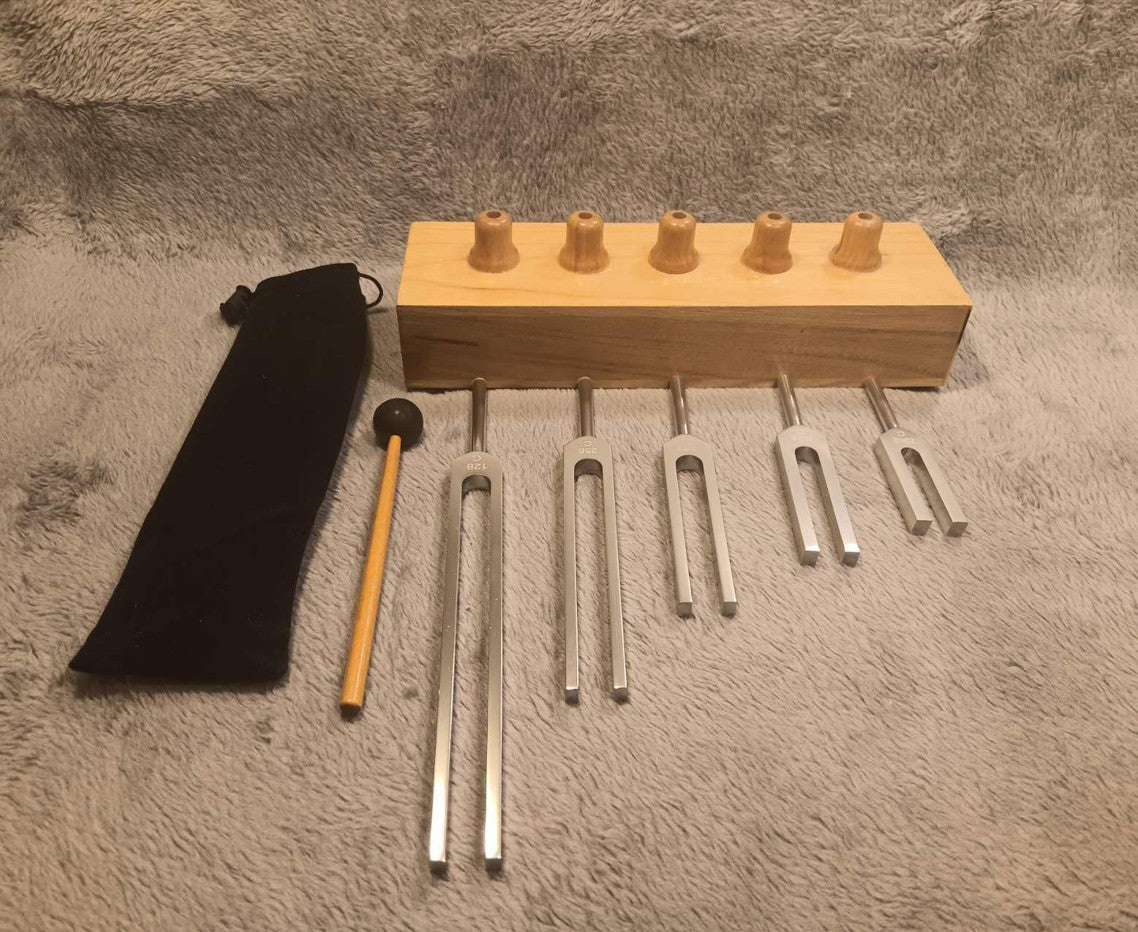 Tuning Fork 128hz/256hz/512hz/1024hz/2048hz Resonator box Sound Healing Musical