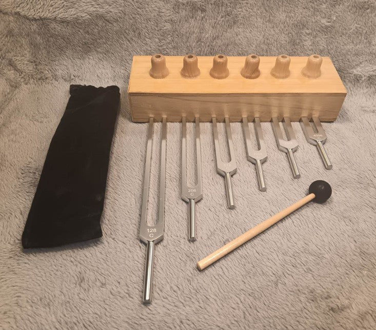 Tuning Fork 128hz/256hz/512hz/1024hz/2048hz/4096hz Resonator box Sound Healing
