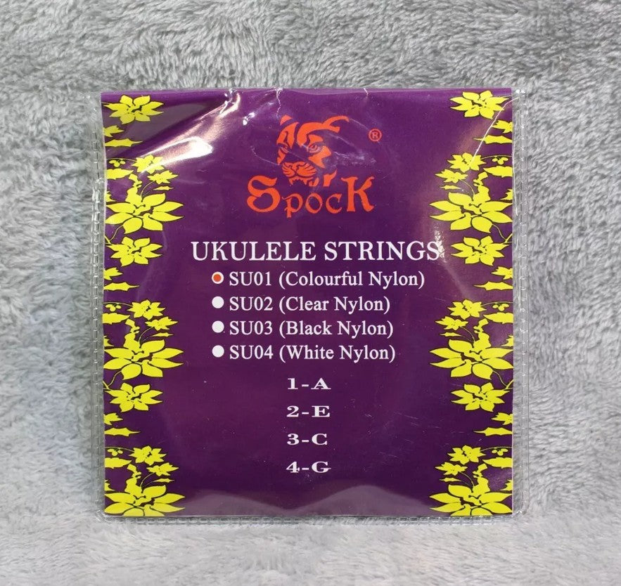 Spock Ukulele Strings Set Nylon Colorful Warm tone Nylon Strings Guitar NEW