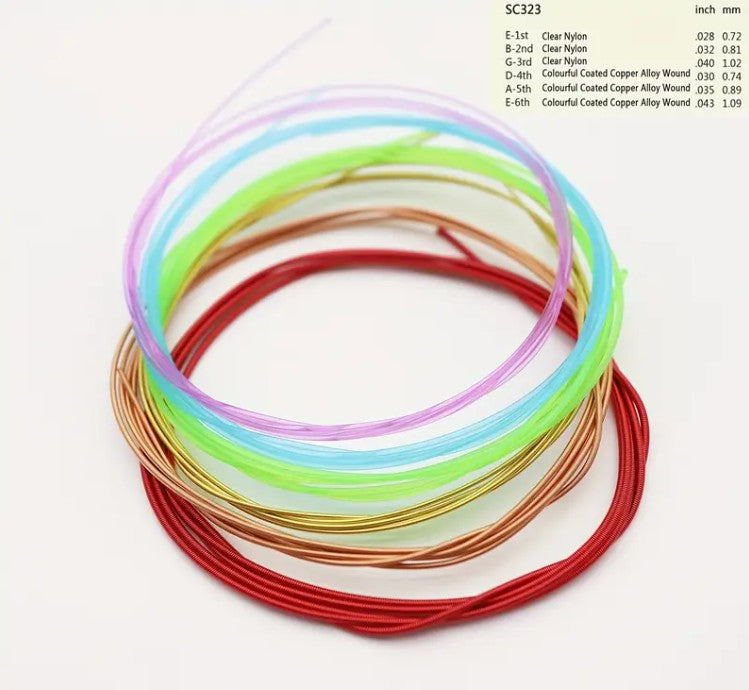 028-043 Normal Tension Colorful Nylon Classical Guitar Strings Guitar Accessorie