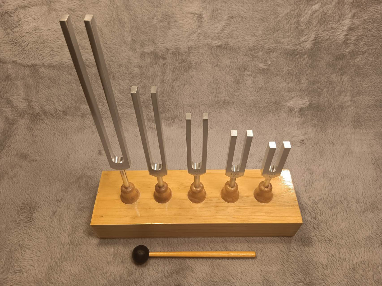 Tuning Fork 128hz/256hz/512hz/1024hz/2048hz Resonator box Sound Healing Musical