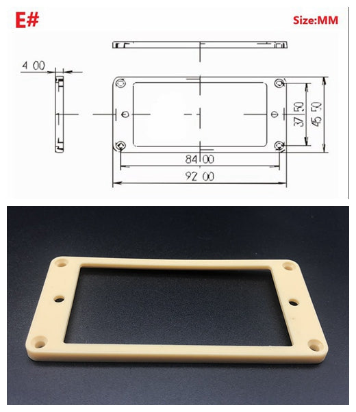 2pcs Humbucker Pickup Ring Curved/Flat Base Pickup Frame Epiphone LP Guitar AU