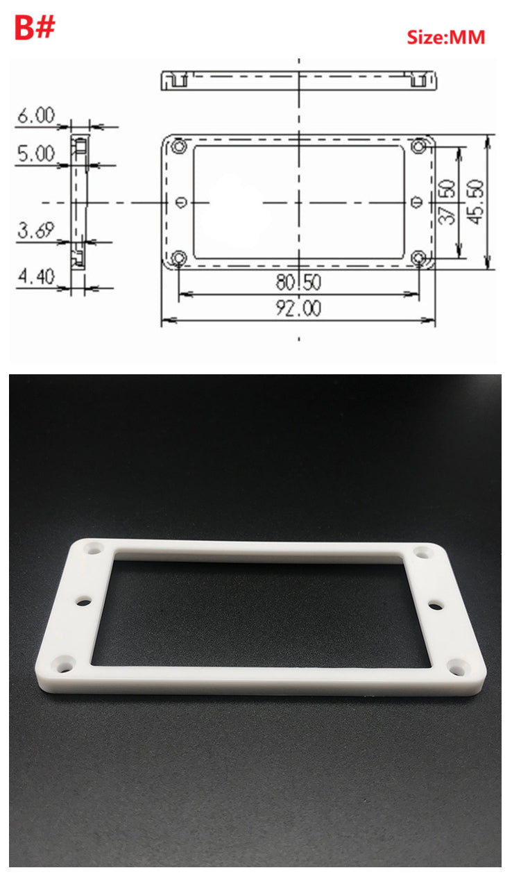 2pcs Humbucker Pickup Ring Curved/Flat Base Pickup Frame Epiphone LP Guitar AU