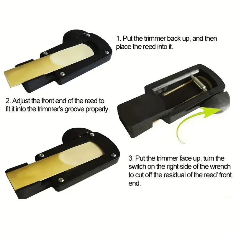 Adjustable Alto Saxophone Reed Trimmer Cutter Woodwind Instrument Accessory AU