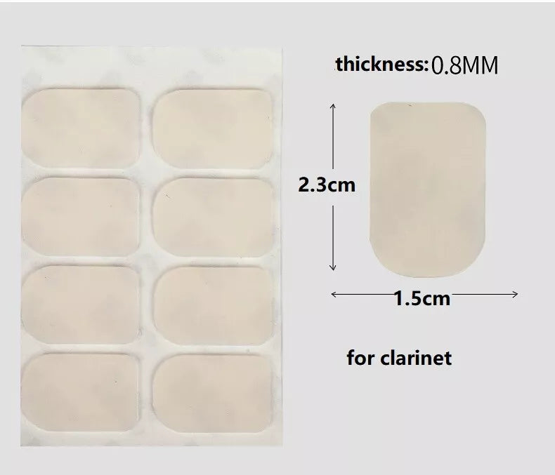 8pcs Silicone Soprano Saxophone Clarinet Mouthpiece Pads Vibration transparent AU