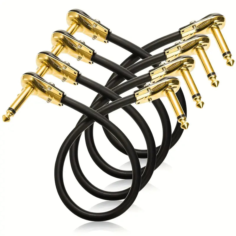 6.35mm Guitar Effects Pedal Patch Jumper Cables Pancake Audio Cables15/30cm AU