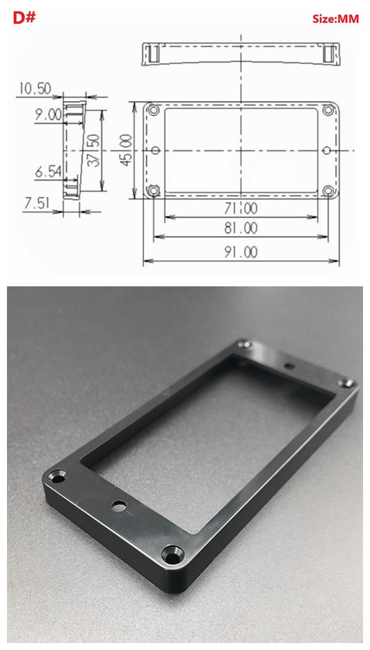 2pcs Humbucker Pickup Ring Curved/Flat Base Pickup Frame Epiphone LP Guitar AU