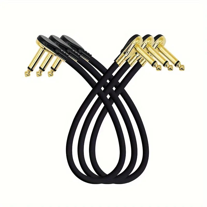 6.35mm Guitar Effects Pedal Patch Jumper Cables Pancake Audio Cables15/30cm AU