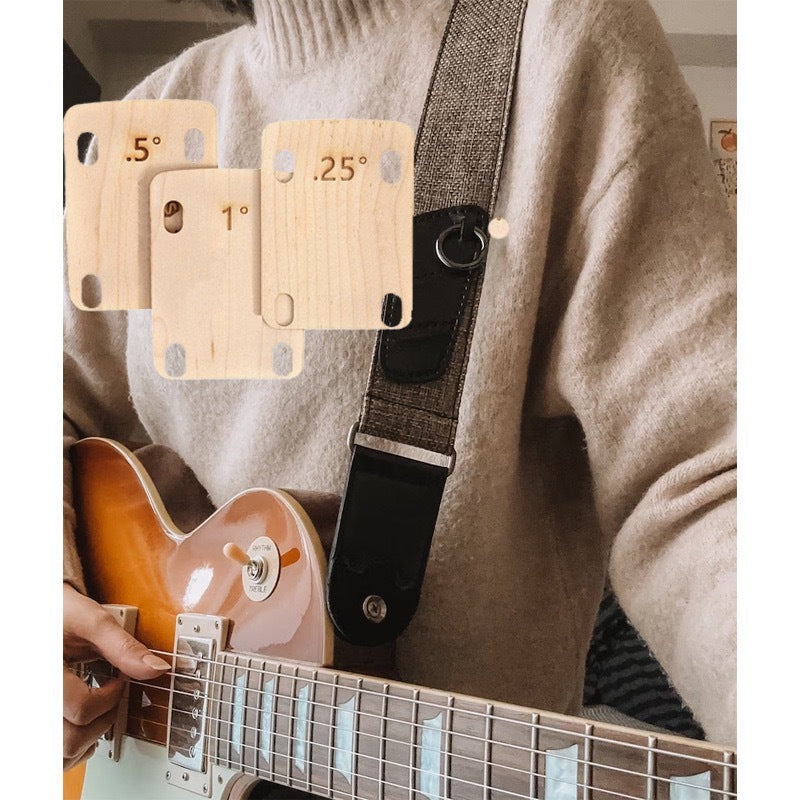 Guitar Neck Wood Shims Set0.25° 0.5° 1° Guitar Bass Neck Angle Adjustment Repair