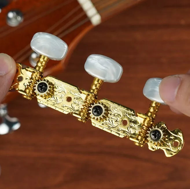 2 CLASSICAL GUITAR NYLON STRING MACHINE HEAD3+3TUNERS Keys Pegs String Tuners Gold AU