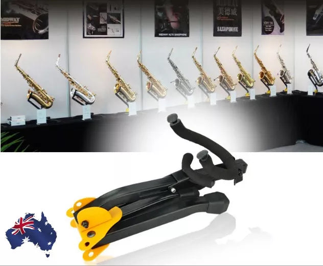 Portable Folding SAXOPHONE STAND Space Saving Design Durable Metal Construction