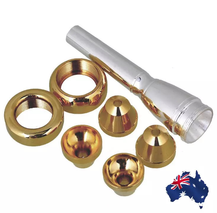 Multifunction Gold Plated Copper Cornet Trumpet Mouthpiece Bb 2B 2C 3B 3C AU