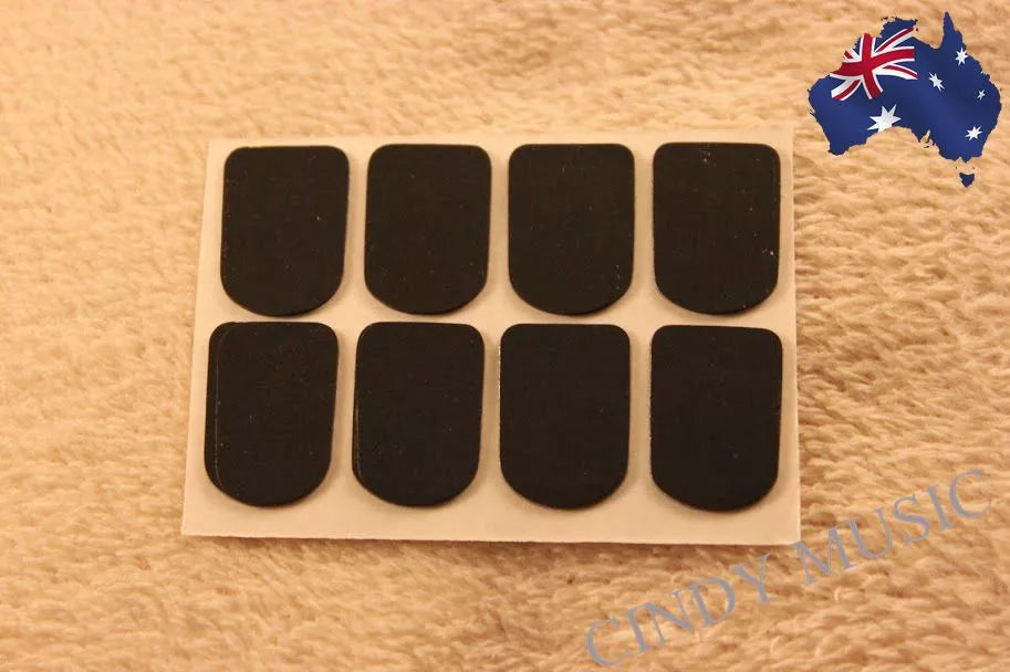 8pcs Silicone Soprano Saxophone Clarinet Mouthpiece Pads Vibration Black AU