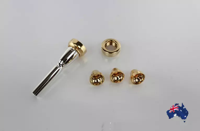 Multifunction Gold Plated Copper Cornet Trumpet Mouthpiece Bb 2B 2C 3B 3C AU