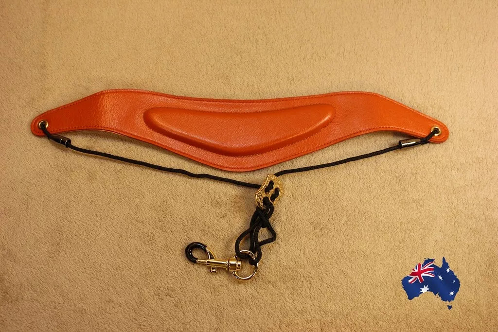 Adjustable Leather Saxophone Strap Metal Hook Suspenders Widened Thickened Neck