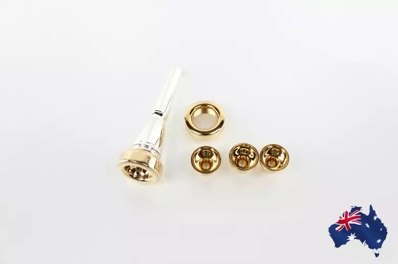 Multifunction Gold Plated Copper Cornet Trumpet Mouthpiece Bb 2B 2C 3B 3C AU