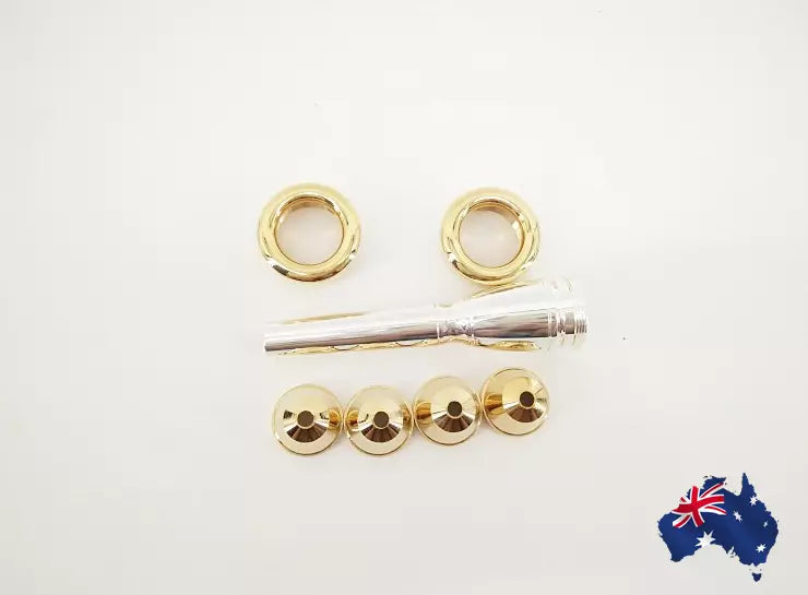 Multifunction Gold Plated Copper Cornet Trumpet Mouthpiece Bb 2B 2C 3B 3C AU