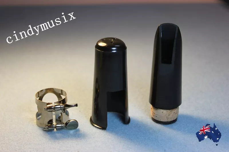 Clarinet Mouthpiece Set 1xMouthpiece 1xCap 1xMetal Ligature bB Wind instruments