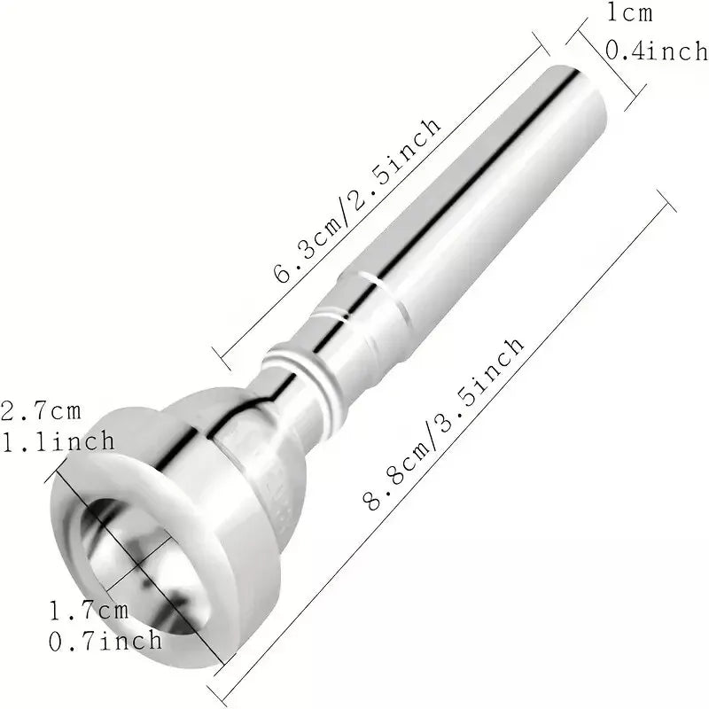 Silver Musical Instrument Trumpet Mouthpiece 7C Mouthpiece Trumpet Accessories