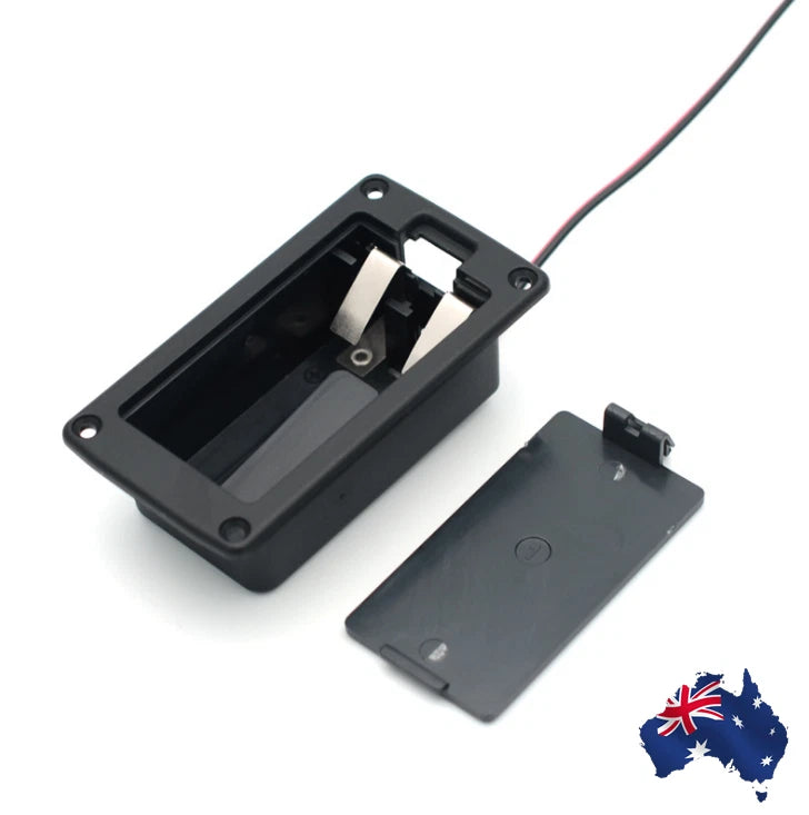 Electric Guitar Bass Active Pickup 9v Battery Box Holder Case Cover Holders Part