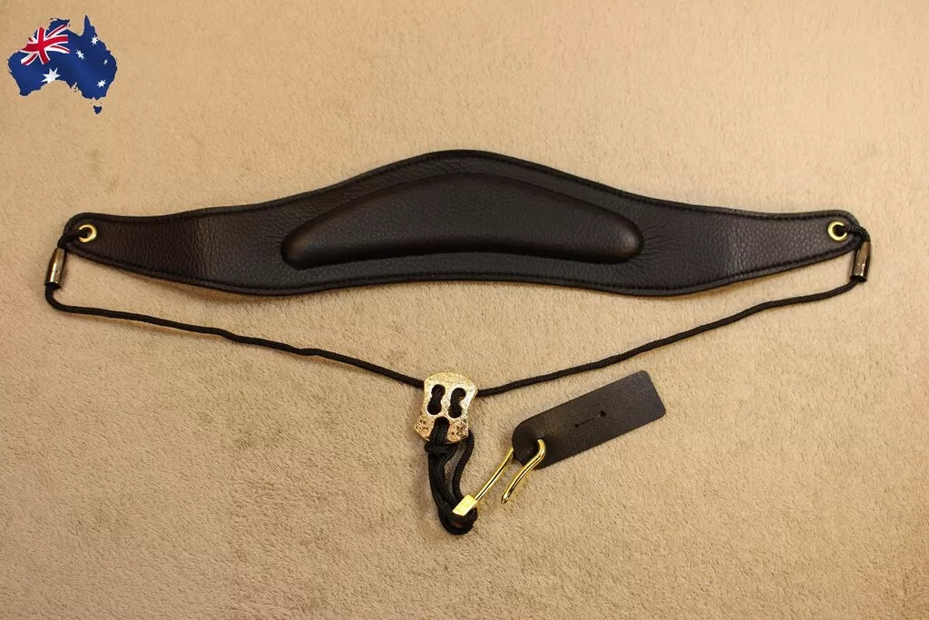 Adjustable Leather clarinet Strap Metal Hook Suspenders Widened Thickened Neck