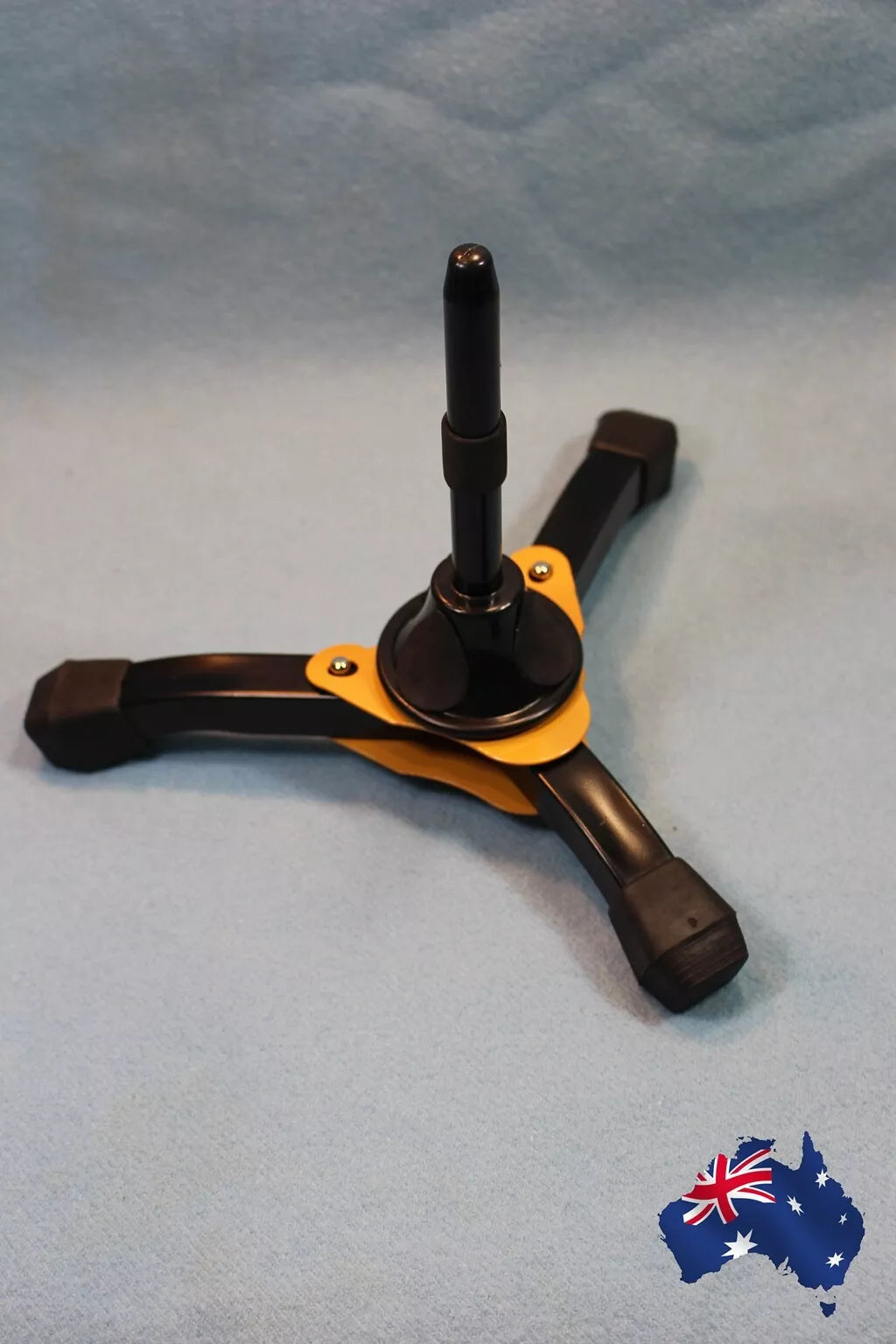 Foldable Metal Triangle Clarinet Flute Oboe Stand Yellow Base Wind Instrument AU