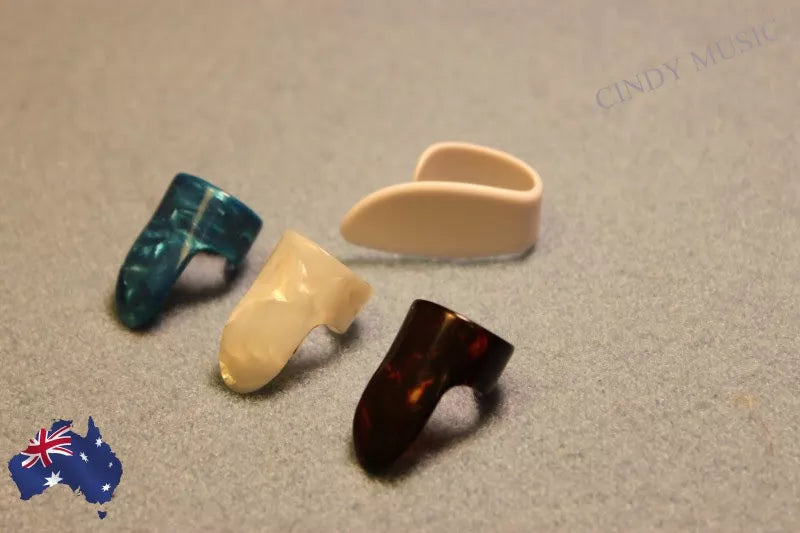 1 Thumb+3 Finger Nail Guitar Picks+Guitar Staple pulling strings cone tool AU