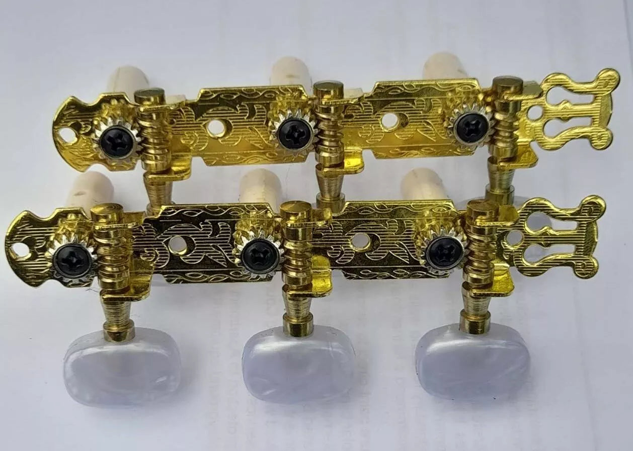 2 CLASSICAL GUITAR NYLON STRING MACHINE HEAD3+3TUNERS Keys Pegs String Tuners Gold AU