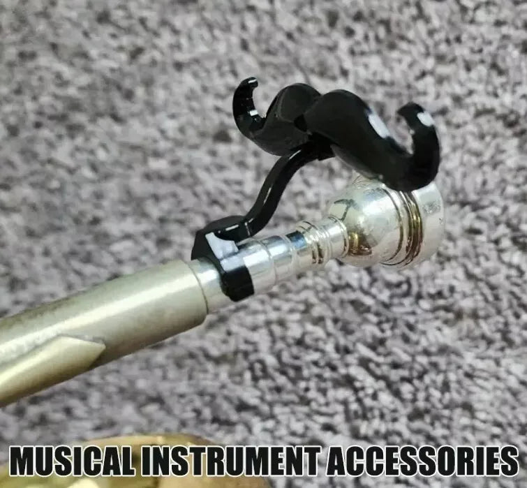 Fun Black Mustache Clip Trombone and Trumpet Mouthpiece Brass Players Accessory
