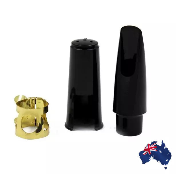 Soprano Saxophone Mouthpiece Set 1x Mouthpiece/1x Cap/1x Metal Ligature AU